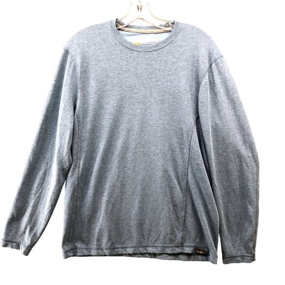 Eddie Bauer Wool Blend Long Sleeve T Shirt Mens M Base Layer Blue Thermal - Picture 1 of 10
